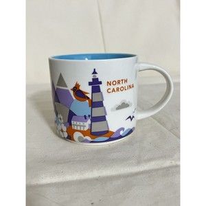 Starbucks Coffee MUG YOU ARE HERE Collection NORTH CAROLINA 2018 BWA18 14oz